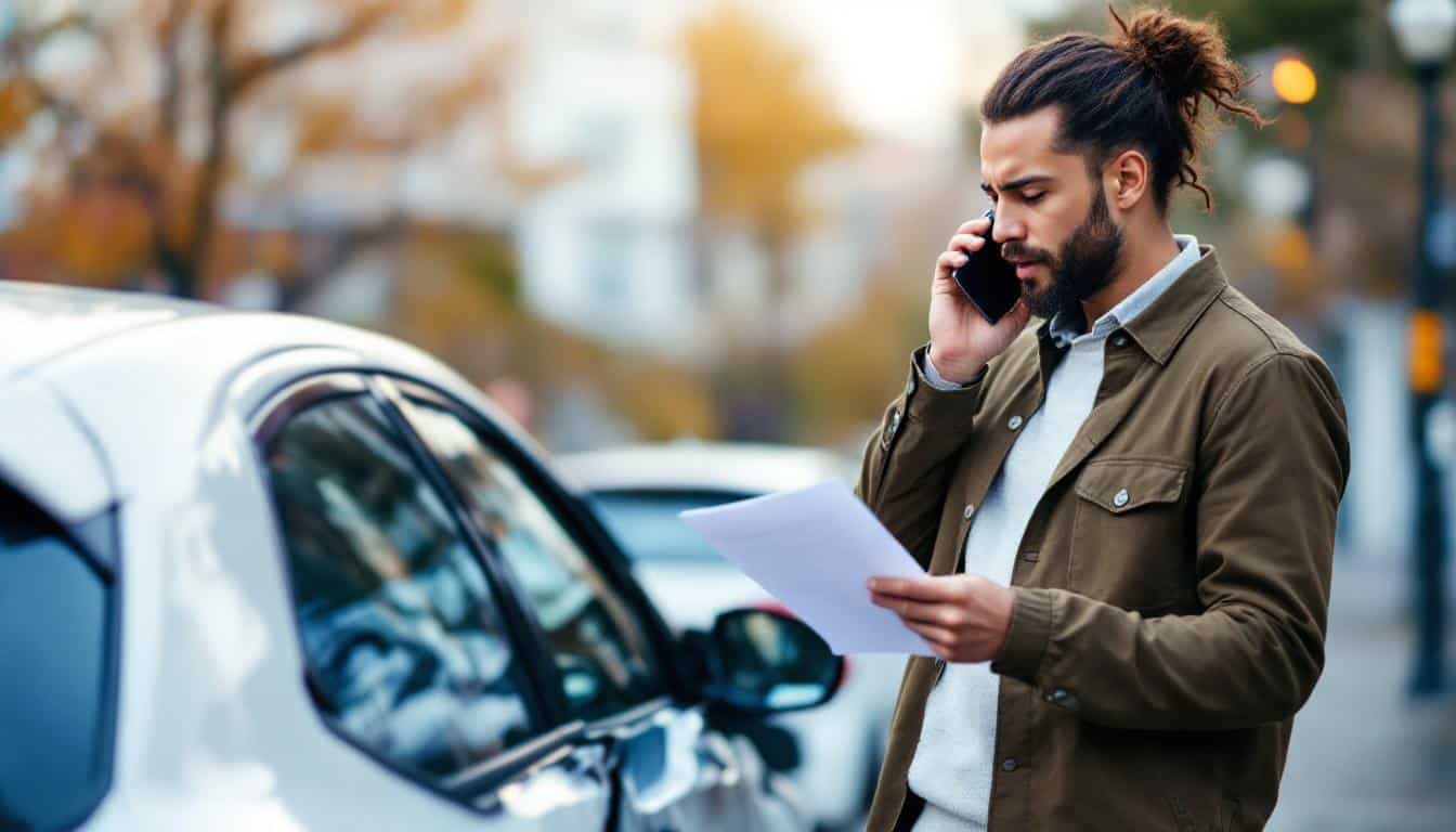 Cómo dar parte al seguro del coche tras un accidente A photograph of a person on the phone